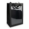 9 13/16" x 6" x 13 13/16" Black Gift Merchandise Bag w/ Window